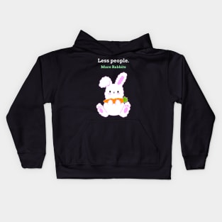 Less People More Rabbits Kids Hoodie